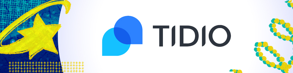 Tidio logo with hand-drawn star and squiggle