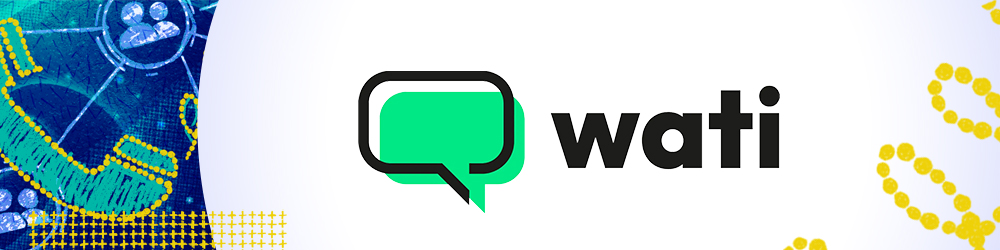 Wati logo with hand-drawn star and squiggle