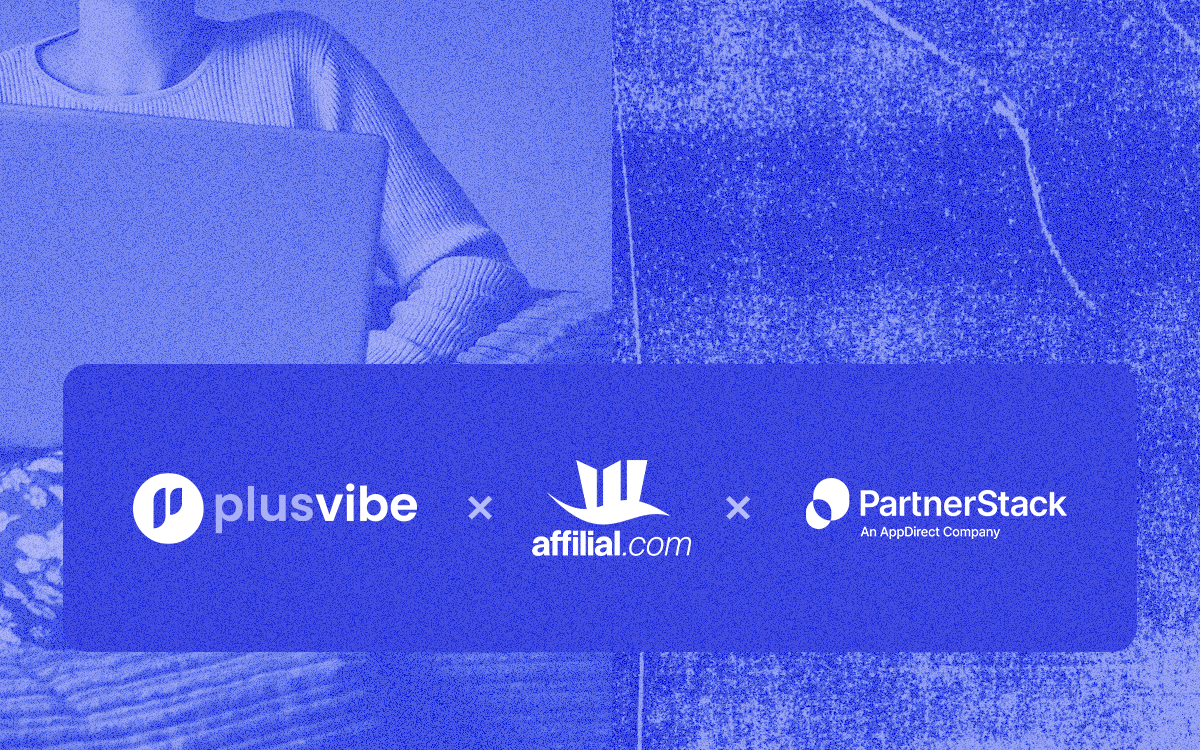 logos for PlusVibe, Affilial and PartnerStack