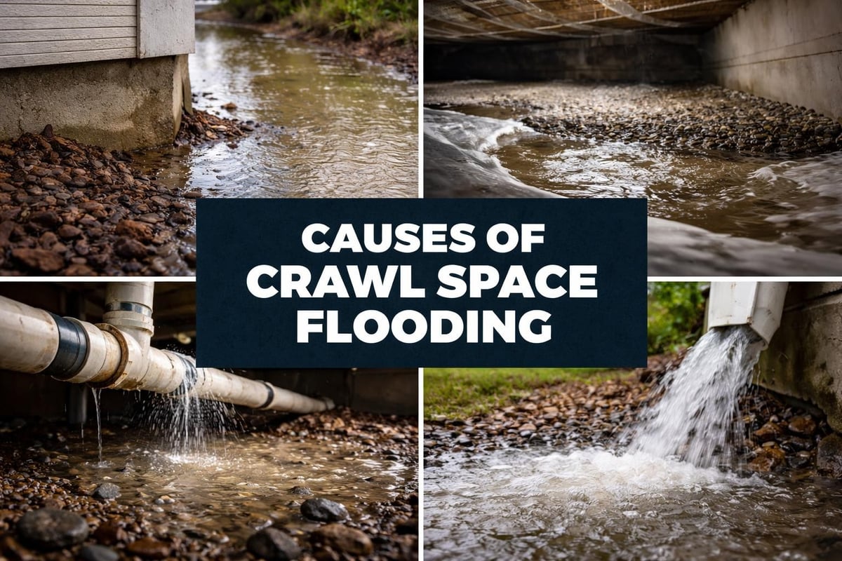 Crawl space flooding causes