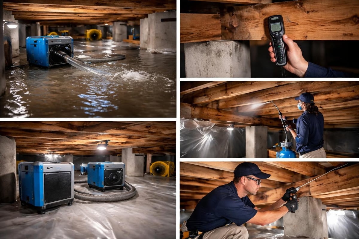 Crawl space restoration process