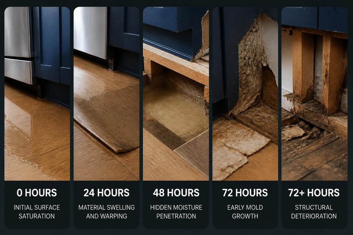 Water damage timeline