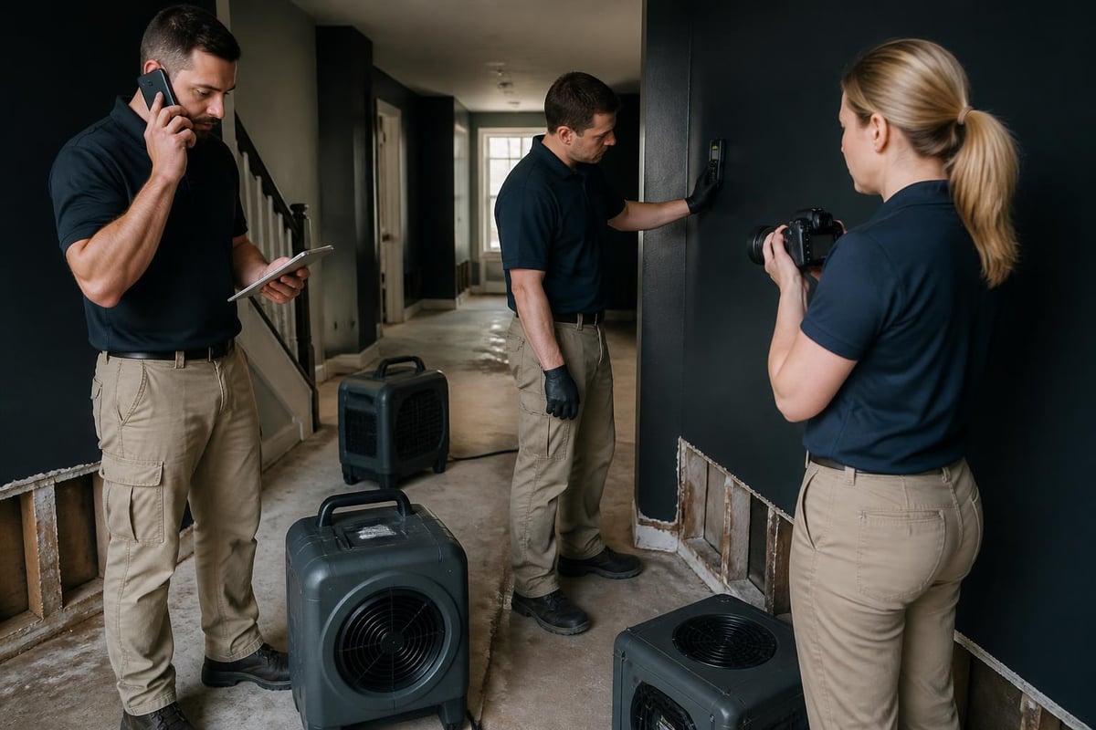 Water damage emergency response steps