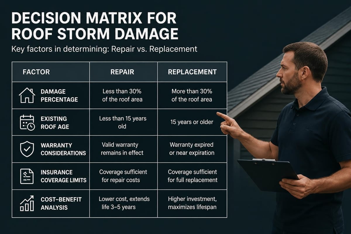 Roof damage evaluation criteria