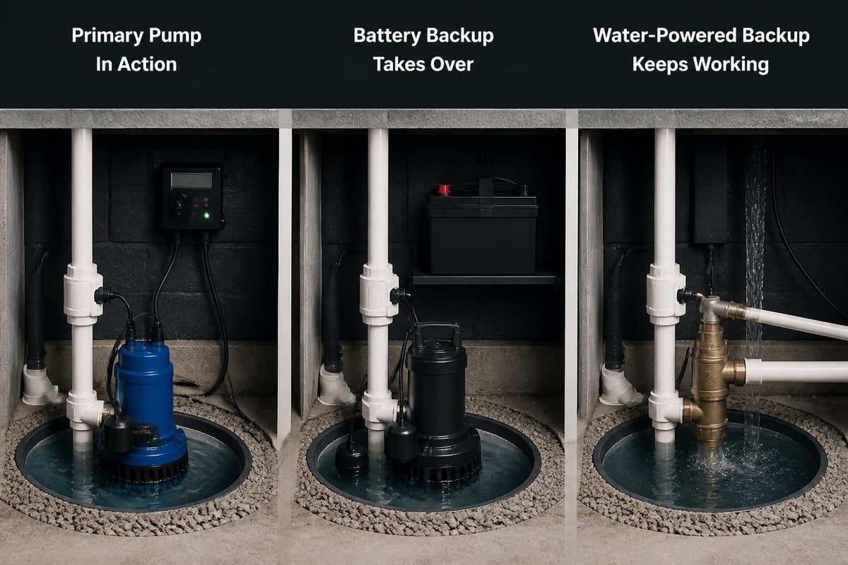 Sump pump system components