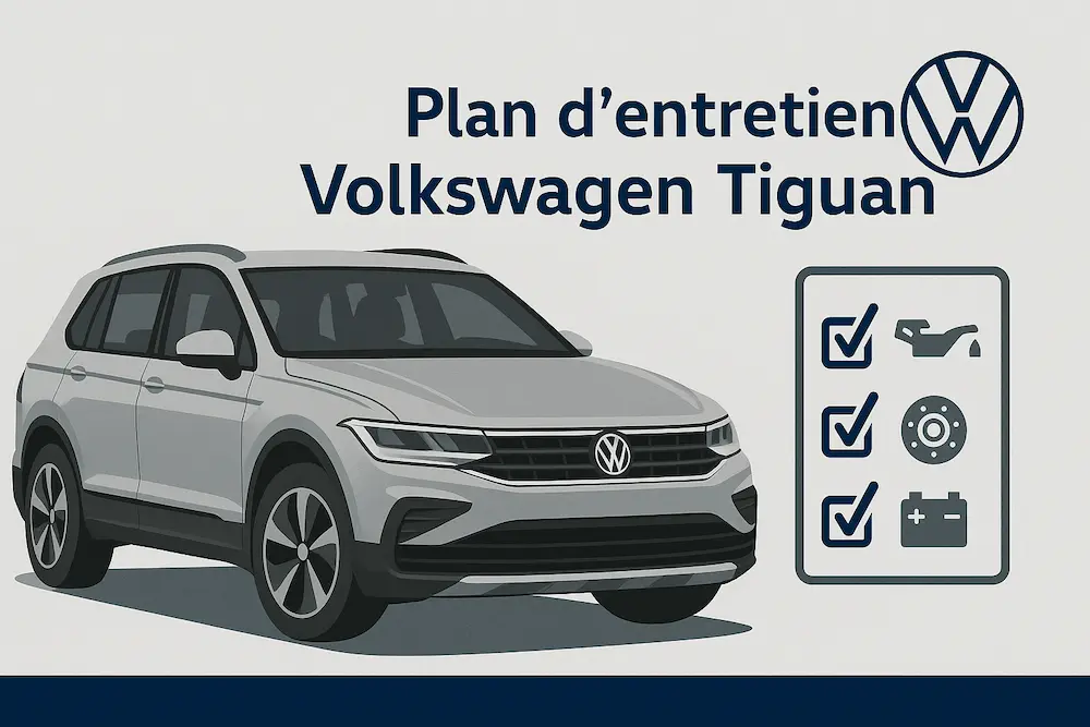 Plan d'entretien Volkswagen Tiguan Essence, Diesel et Hybride - Guide complet