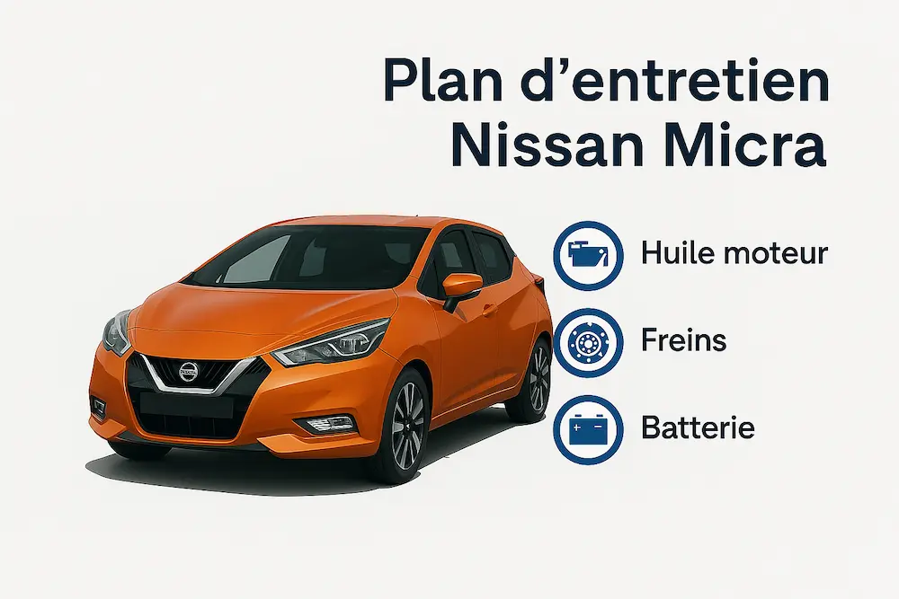 Plan d'entretien Nissan Micra Essence, Diesel et Hybride - Guide complet