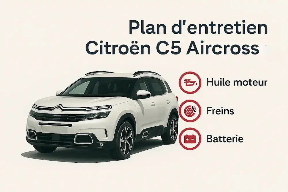 Plan d'entretien Citroen C5 AirCross Essence, Diesel et Hybride - Guide complet