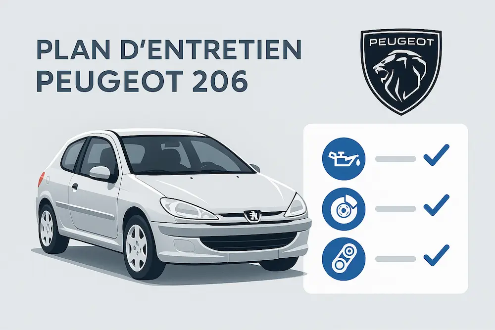 Programme d'entretien Peugeot 206 Essence, Diesel, GPL - Guide complet
