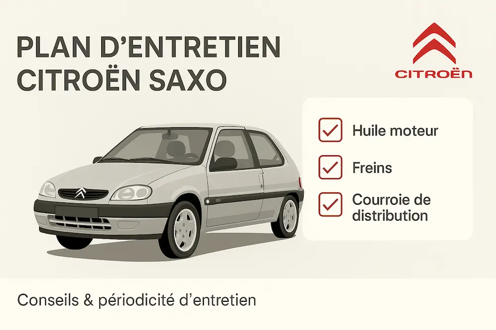 Plan d'entretien Citroen Saxo Essence, Diesel - Guide complet