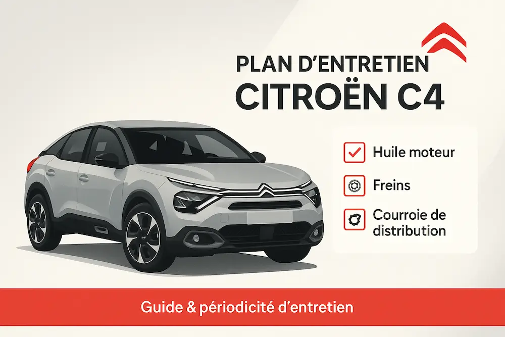 Plan d'entretien Citroen C4 Essence, Diesel, Electrique - Guide complet