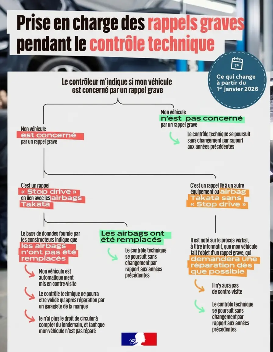 controle technique airbag takata contre visite reparation immobilisation