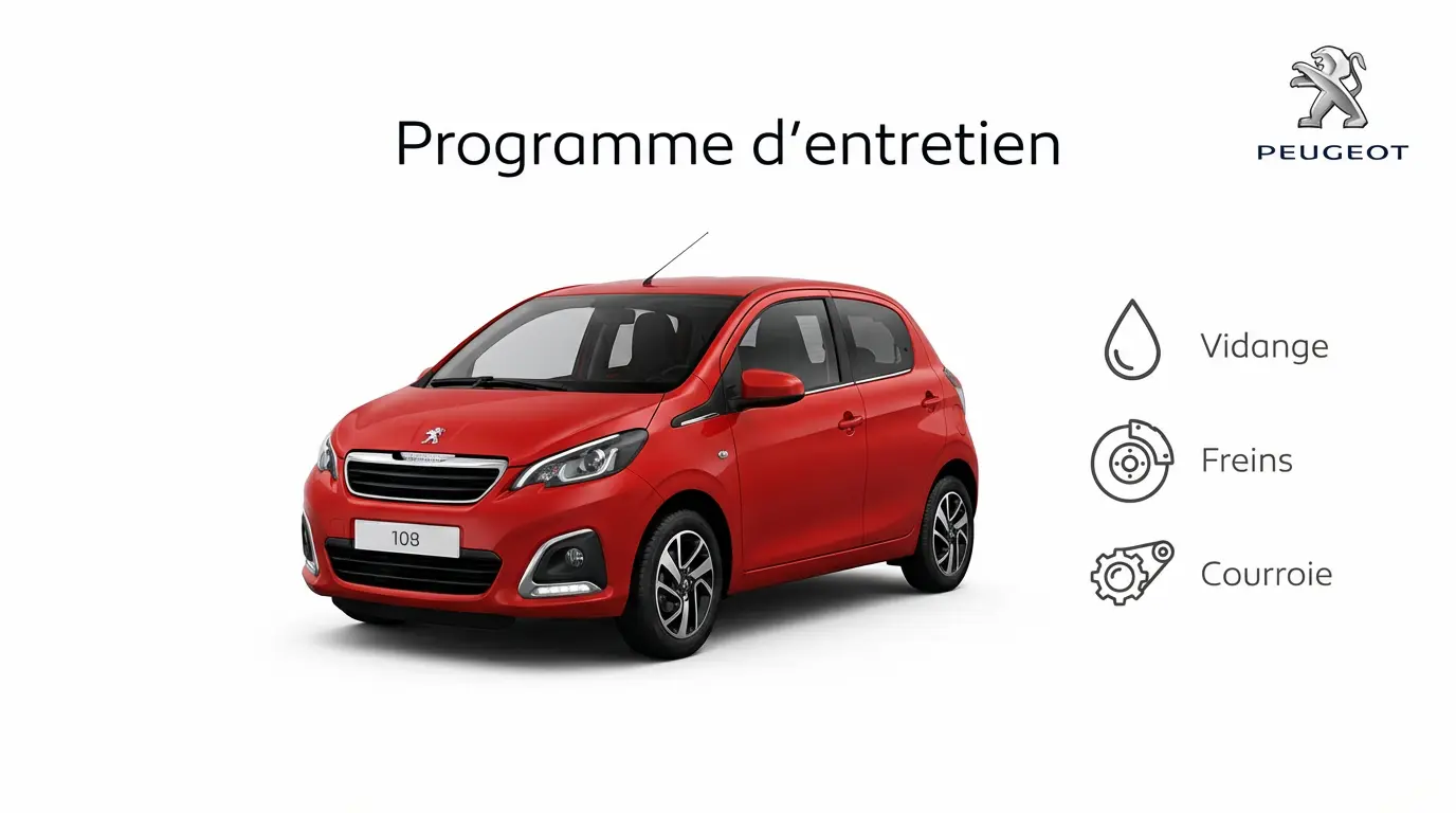 Programme d'entretien Peugeot 108 Essence - Guide complet