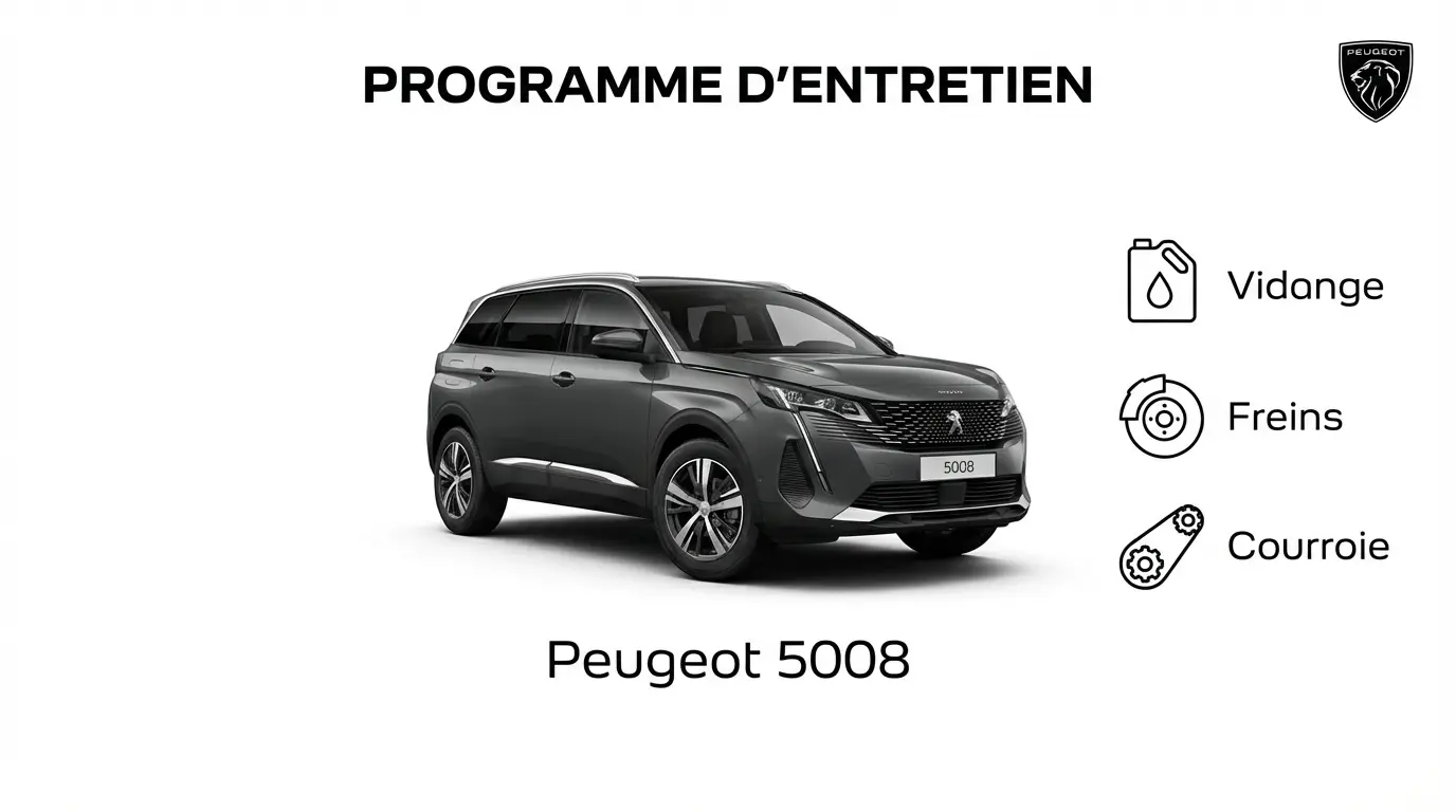 Programme d'entretien Peugeot 5008 Essence, Diesel, Hybride rechargeable - Guide complet