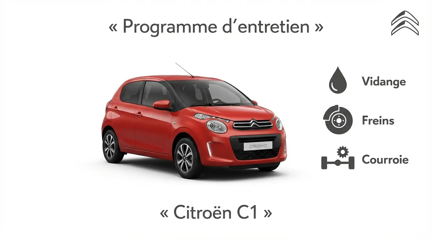 Plan d'entretien Citroen C1 Essence, Diesel - Guide complet