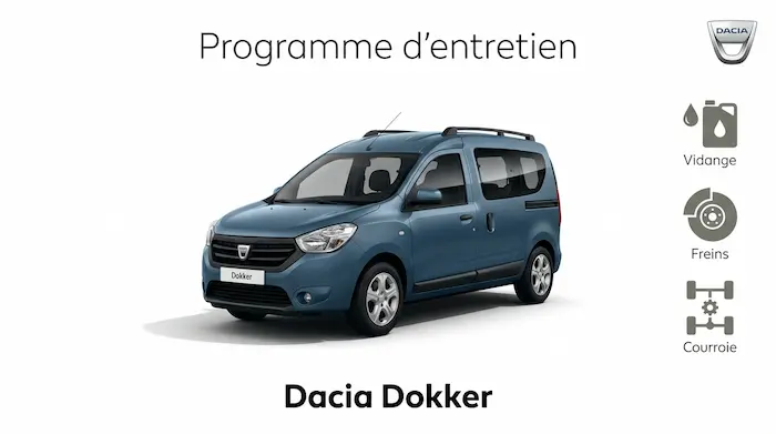 Plan d'entretien Dacia Dokker Essence, Diesel - Guide complet