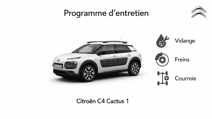Plan d'entretien Citroen C4 Cactus 1 Essence, Diesel - Guide complet