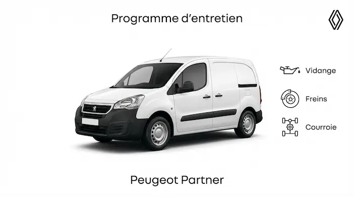 Programme d'entretien Peugeot Partner Essence, Diesel, Hybrid et Electrique - Guide complet