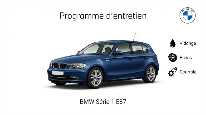 Plan d'entretien BMW Serie 1 E87 Essence, Diesel : le guide complet