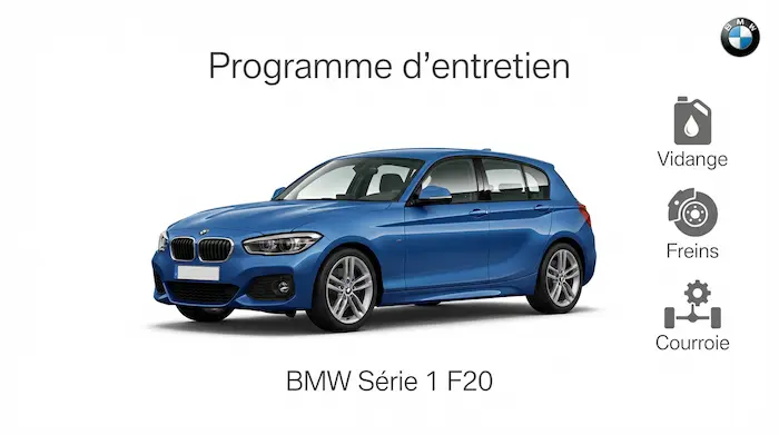Plan d'entretien BMW Serie 1 F20 Essence, Diesel : le guide complet