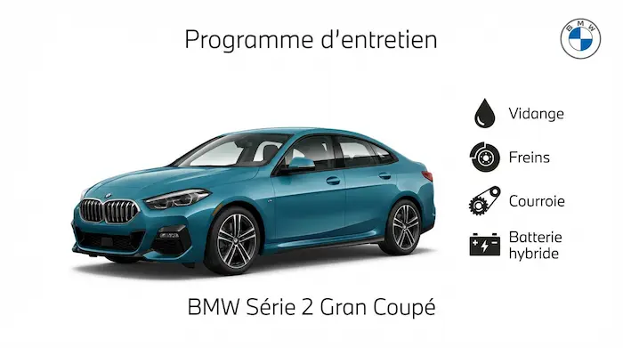 Plan d'entretien BMW Serie 2 Gran Coupé Essence, Diesel et Hybride : le guide complet