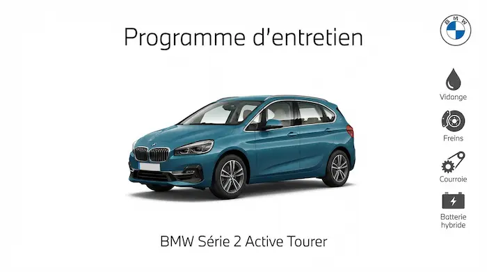 Plan d'entretien BMW Serie 2 Active Tourer Essence, Diesel et Hybride : le guide complet