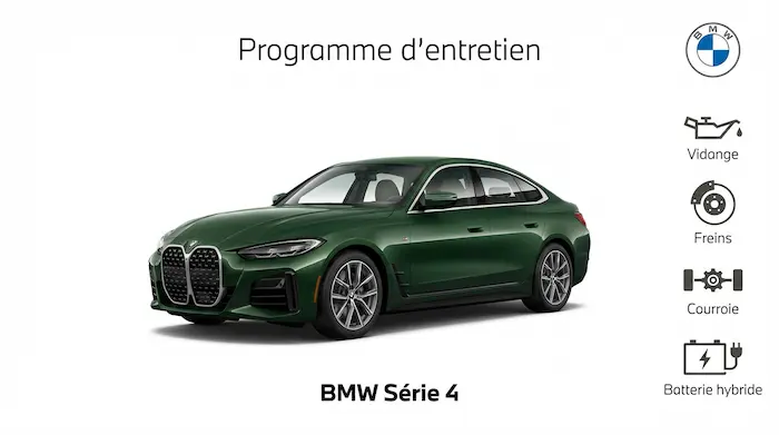 Plan d'entretien BMW Serie 4 Essence, Diesel et Hybride : le guide complet