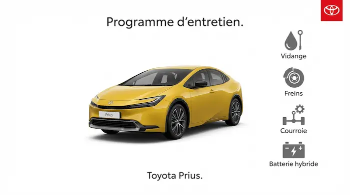 Plan d'entretien Toyota Prius Essence et Hybride - Guide complet