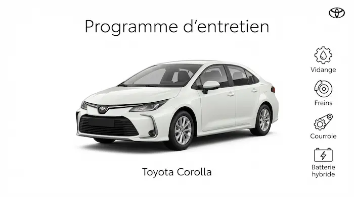 Plan d'entretien Toyota Corolla Diesel, Essence et Hybride - Guide complet