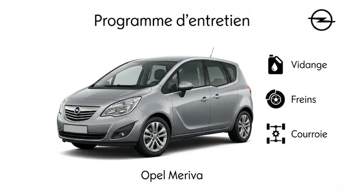 Plan d'entretien Opel Meriva Diesel, Essence - Guide complet