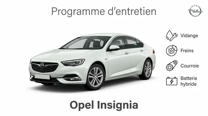 Plan d'entretien Opel Insignia Diesel, Essence - Guide complet