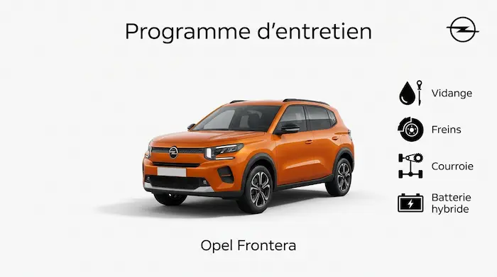 Plan d'entretien Opel Frontera Diesel, Essence - Guide complet