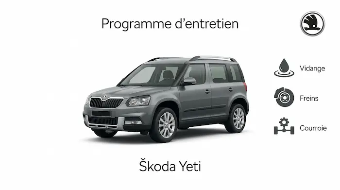 Plan d'entretien Skoda Yeti : Diesel, Essence - Guide complet