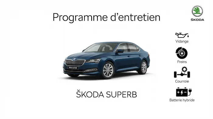 Plan d'entretien Skoda Superb : Diesel, Essence - Guide complet