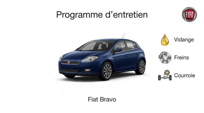 Plan d'entretien Fiat Bravo Diesel, Essence - Guide complet