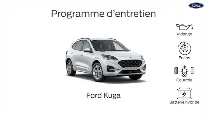 Plan d'entretien Ford Kuga Diesel, Essence et Hybride - Guide complet