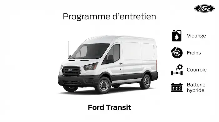 Plan d'entretien Ford Transit Diesel, Hybride et Electrique - Guide complet
