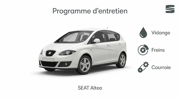 Plan d'entretien Seat Altea Essence, Diesel - Guide complet