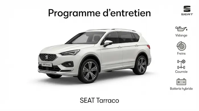 Plan d'entretien Seat Tarraco Essence, Diesel et Hybride - Guide complet