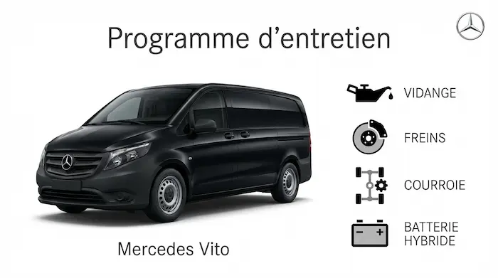 Plan d'entretien Mercedes Vito Diesel, Essence et Electrique - Guide complet