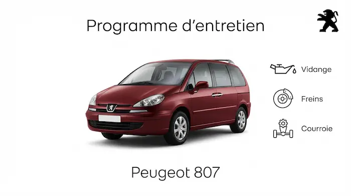 Programme d'entretien Peugeot 807 Essence, Diesel - Guide complet