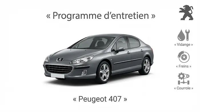 Programme d'entretien Peugeot 407 Essence, Diesel - Guide complet