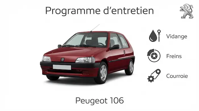 Programme d'entretien Peugeot 106 Essence, Diesel - Guide complet
