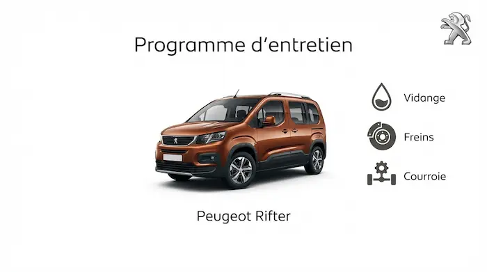 Programme d'entretien Peugeot Rifter Essence, Diesel et Electrique - Guide complet