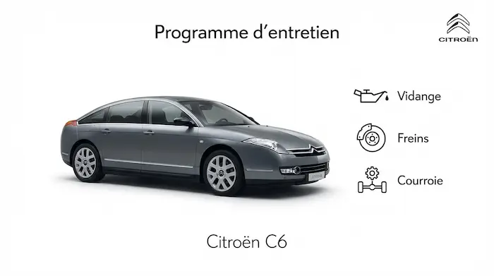 Plan d'entretien Citroen C6 Essence, Diesel - Guide complet