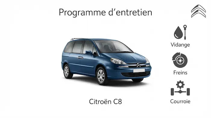 Plan d'entretien Citroen C8 Essence, Diesel - Guide complet