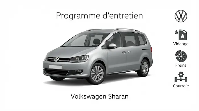 Plan d'entretien Volkswagen Sharan Essence, Diesel - Guide complet