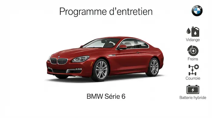 Plan d'entretien BMW Serie 6 Coupé Essence, Diesel : le guide complet