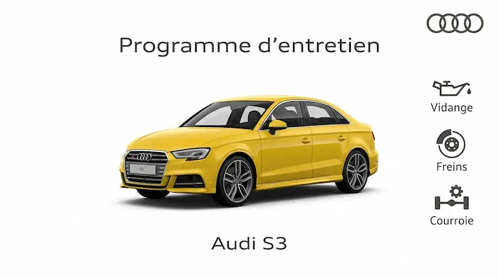 Plan d'entretien Audi S3 Essence : le guide complet
