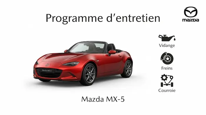 Plan d'entretien Mazda MX-5 Essence, Diesel et Hybride : le guide complet